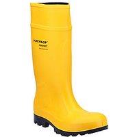 Dunlop Purofort Professional Size 11 Yellow Steel Toe Cap Safety Wellies (567JX)