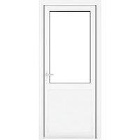 Crystal 1-Panel 1-Clear Light Right-Handed White uPVC Back Door 2090mm x 840mm (567KF)