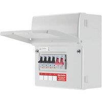 British General Fortress 6-Module 4-Way Populated Main Switch Consumer Unit (567VF)
