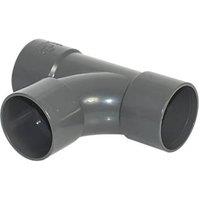 FloPlast Solvent Weld Tees Anthracite Grey 40mm 3 Pack (568KJ)