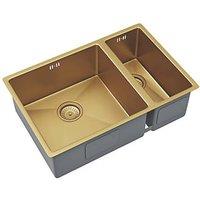 ETAL Elite 1.5 Bowl Stainless Steel Kitchen Sink Gold 670mm x 440mm (568RG)