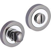Smith & Locke Standard Thumbturn Set Chrome / Black 50mm (569HY)