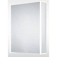Sensio Ainsley 1-Door Mirrored Bathroom Cabinet & Bluetooth Speaker With 4320lm LED Light Grey Matt 564mm x 130mm x 700mm (570PE)