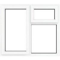 Crystal Left-Hand & Top Opening Clear Triple-Glazed Casement White uPVC Window 905mm x 965mm (571JN)