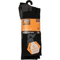 Timberland Pro TP Big Logo Work Socks Black 11-13 3 Pairs (571XC)