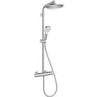 Hansgrohe Crometta S HP Rear-Fed Exposed Chrome Thermostatic Mixer Shower (572JX)