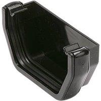 FloPlast Square External Stop End Black 114mm (57351)