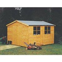 Shire Bison 19' 6" x 10' (Nominal) Apex Tongue & Groove Timber Workshop (57359)