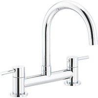 Streame by Abode ACT3030 Galley Contemporary Deck-Mounted Mixer Swan Chrome (573JM)