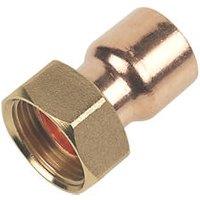 Flomasta Copper End Feed Straight Tap Connector 22mm x 3/4" (57405)