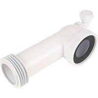 McAlpine Rigid 90 Angled Pan Connector with Vent White 363mm (57535)