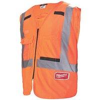 Milwaukee Hi-Vis Vest Orange Large / X Large 42" Chest (575GC)