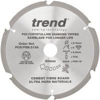 Trend PCD/FSB/2166 Multi-Material Fibreboard Saw blade 216mm x 30mm 6T (575GY)
