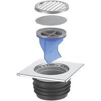 McAlpine FGT150-SV-110 Square Gully Tile with Non-Return Valve 150mm (575JJ)