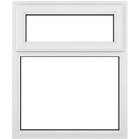 Crystal Top Opening Clear Double-Glazed Casement White uPVC Window 905mm x 1040mm (575JK)