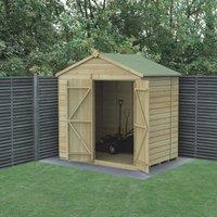 Forest Beckwood 7' x 5' (Nominal) Apex Shiplap Timber Shed with Base & Assembly (577PW)