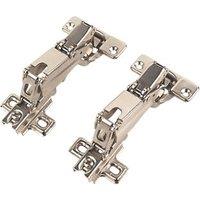 Nickel 165 Sprung Concealed Hinges 128mm 2 Pack (57874)