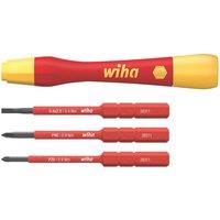 Wiha PicoFinish SlimVario VDE Precision Screwdriver with Bits 4 Piece Set (579JF)