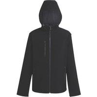 Regatta Navigate 2-Layer Hooded Jacket Black/Seal Grey Small 37.5" Chest (579VF)