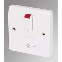 MK Logic Plus 13A Switched Fused Spur & Flex Outlet with Neon White (58085)
