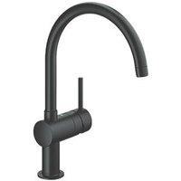 Grohe Minta Kitchen Mono Mixer Tap Matt Black (580PJ)