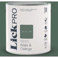 LickPro 2.5Ltr Green BS 14 C 39 Vinyl Matt Emulsion Paint (580TM)
