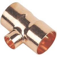 Flomasta Copper End Feed Reducing Tee 28mm x 28mm x 15mm (58113)