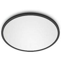 Philips SuperSlim LED Ceiling Light IP20 Black 15W 1300lm (581JC)