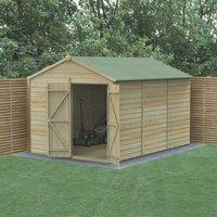 Forest Beckwood 8' x 11' 6" (Nominal) Apex Shiplap Timber Shed with Base (582RF)