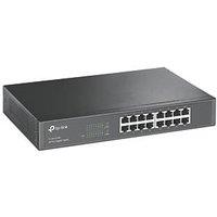 TP-Link TL-SG1016D 16 Port Desktop / Rackmount Network Switch Black (582RN)