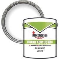 Macpherson 2.5Ltr Brilliant White Matt Emulsion Wall & Ceiling Paint (582TA)