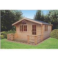 Shire Kinver 12' x 12' (Nominal) Apex Timber Log Cabin (58326)