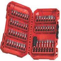 Milwaukee SHOCKWAVE 1/4" Hex Shank Mixed Impact Duty Bit Set CD 56 Pieces (583GE)