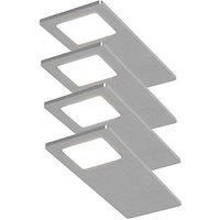 Sensio Velos Rectangular LED Under Cabinet Lights Steel 19.2W 290lm 4 Pack (583PE)