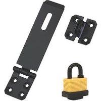 Hardware Solutions Hasp & Staple Black 160mm (5841T)