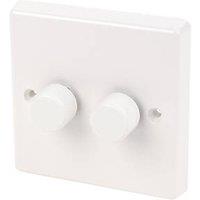 Varilight V-Dim 2-Gang 2-Way Dimmer Switch White (58477)