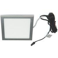 VEW Slim Square LED Cabinet Lights Silver 3W 150lm 3 Pack (584TW)