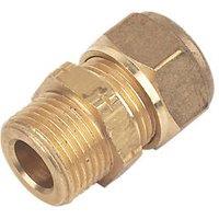 Flomasta Brass Compression Adapting Male Coupler 10mm x 3/8" (58561)