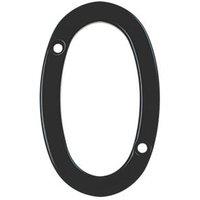 Fab & Fix Door Numeral 0 Black 80mm (5858P)