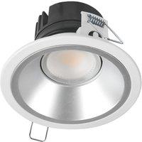 Collingwood H5 500 Silver Reflector Tilt Fire Rated LED Downlight Matt White 5W 550-600lm (585YY)