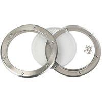 Mottez Round Porthole Vision Panel 260mm Brushed & Polished Steel (5867R)