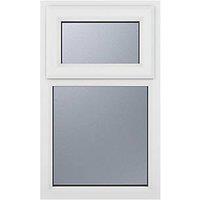 Crystal Top Opening Obscure Triple-Glazed Casement White uPVC Window 610mm x 1190mm (586JM)