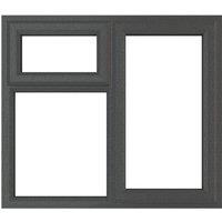 Crystal Right-Hand & Top Opening Clear Double-Glazed Casement Anthracite Grey uPVC Window 1190mm x 1040mm (586JP)