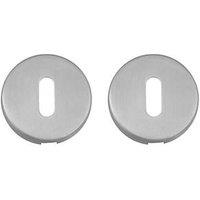 Eclipse Fire Rated Standard Escutcheon (Pair) Satin Stainless Steel 52mm (586KW)