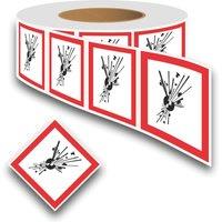 Essentials Explosive GHS Labels (Roll) 100mm x 100mm (586YU)