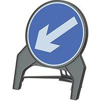 Melba Swintex Q Sign Round "Arrow Left" Traffic Sign 864mm x 1072mm (5872V)