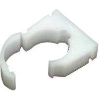 Talon 28mm Hinged Pipe Clips White 50 Pack (58742)
