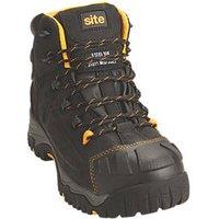 Site Fortress Size 13 Black Waterproof Steel Toe Cap Safety Boots (587JL)