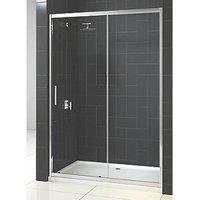 Triton Fast Fix Framed Rectangular Sliding Shower Door Chrome 1000mm x 1900mm (587KT)