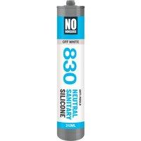 No Nonsense 830 Anti-Mould Neutral Sanitary Silicone Sealant Off-White 310ml (587RU)